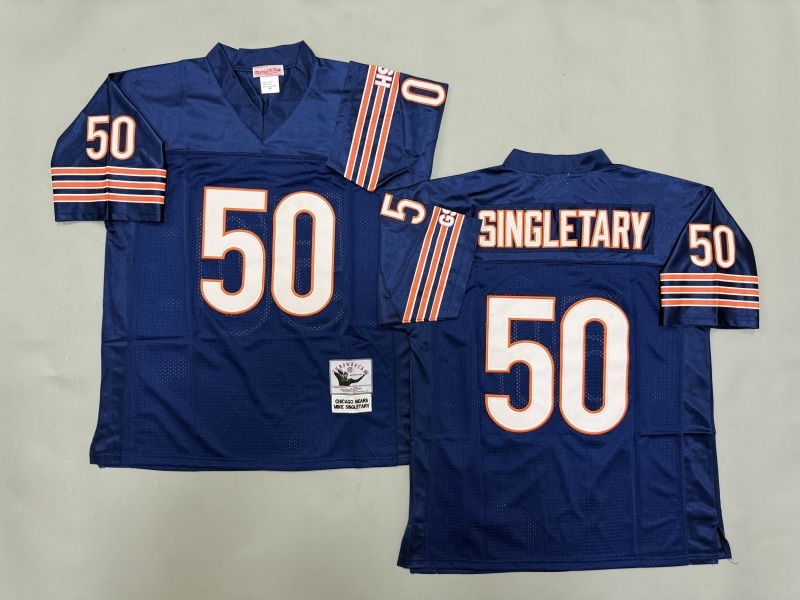 Men 2025 Nike Chicago Bears #50 Singletary Blue Throwback Limited NFL Jersey style 002->chicago bears->NFL Jersey